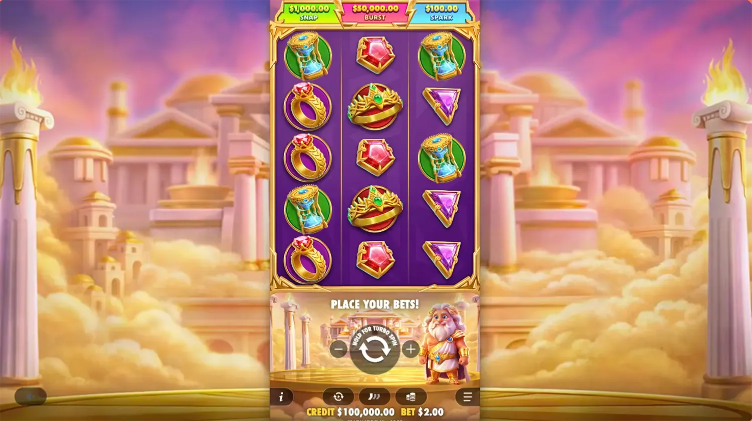 Gates of Olympus POP game grid ready for a free demo spin